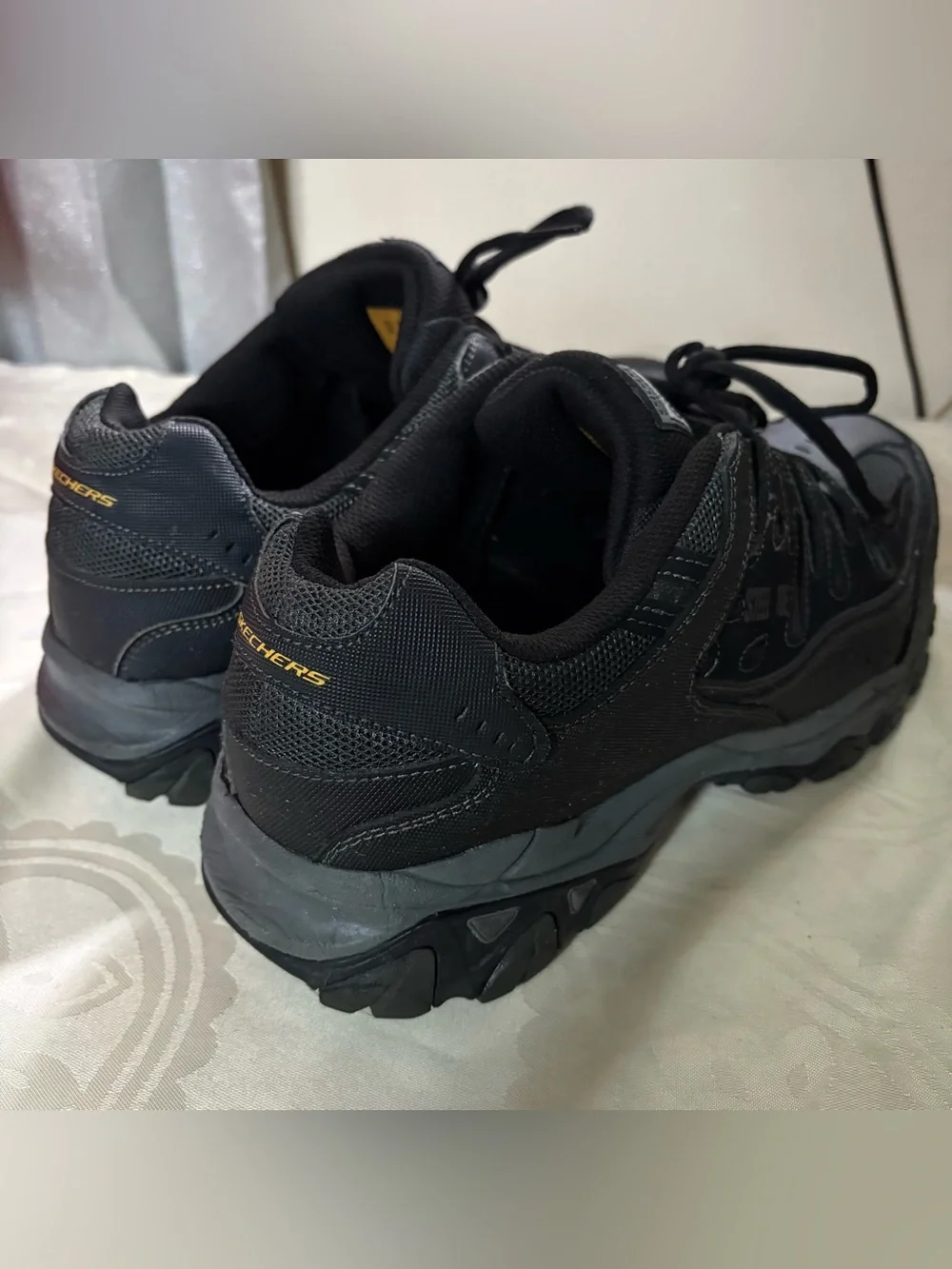 Sketchers Men's Black Steel Toe Work Shoes size 12